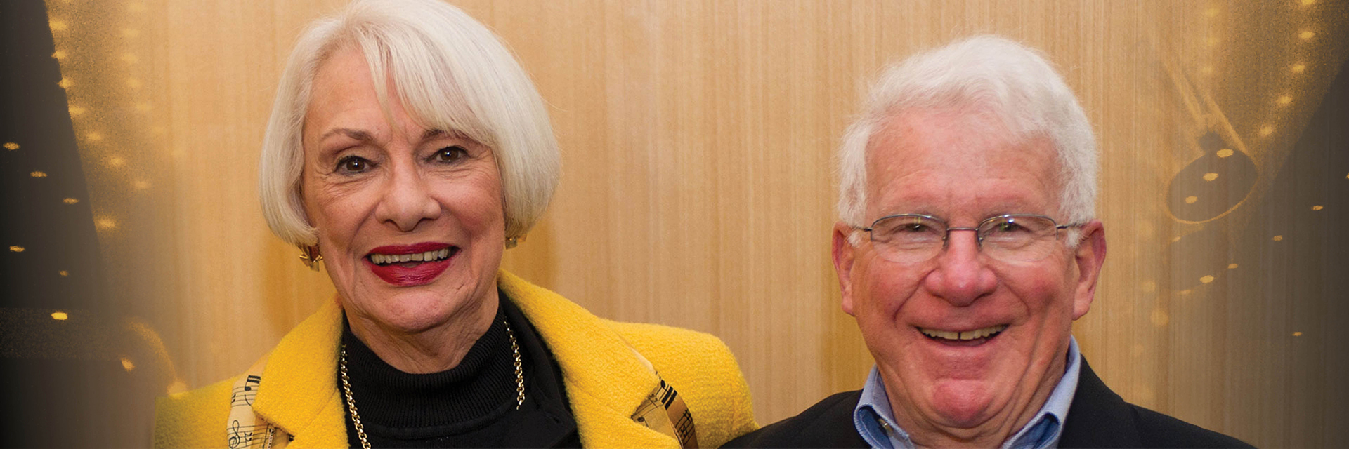 Margaret Guthman, left, and Richard Guthman, right, smiling.