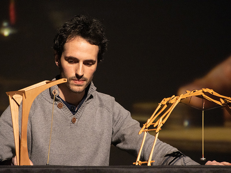 Giacomo Lepri performs on the Chowndolo at the 2022 Guthman Concert.